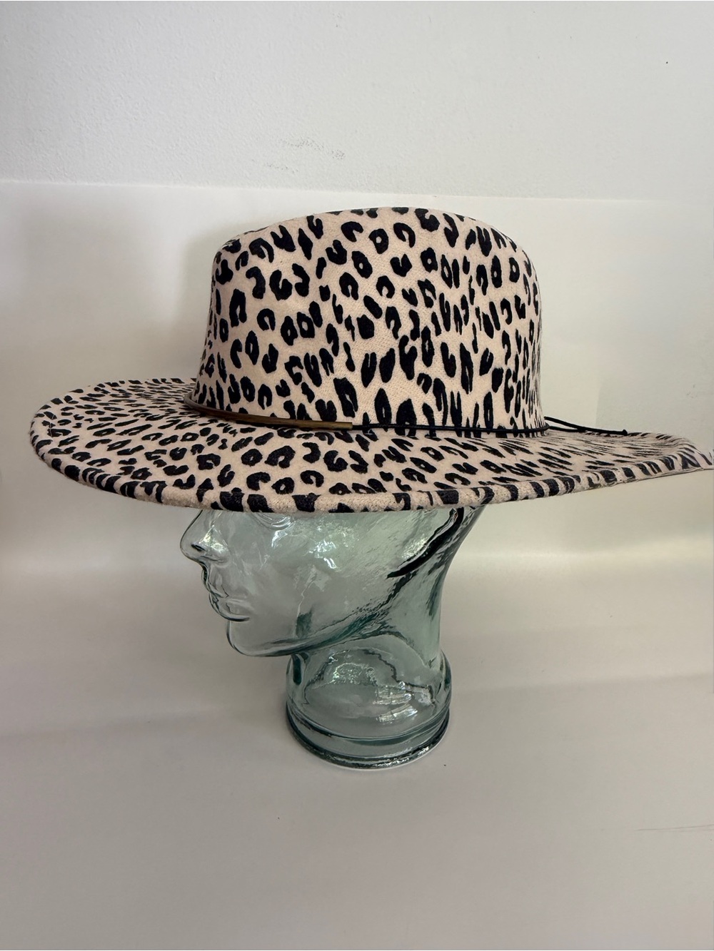 KENDALL + KYLIE Cheetah Print Rancher Hat Felt Fedora Safari Festival Western